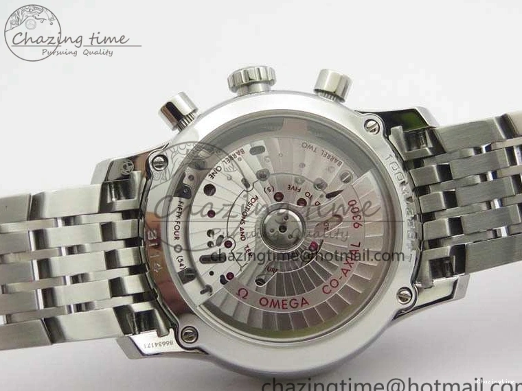 0403 HighQuality De Ville Chronograph SS OMF 1:1 Best Edition White Dial On SS Bracelet A 8151